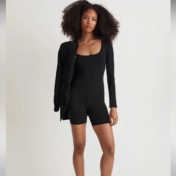 Madewell Knit Long-Sleeve Biker Unitard - Picture 2 of 5
